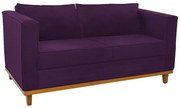 Sofá 2 Lugares Europa Suede Roxo ADJ Decor