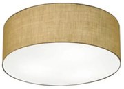 Plafon Cilíndrico Md-3047 Cúpula em Tecido 45x15cm Palha - Bivolt