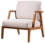 Poltrona Dunas Estofada Assento Macramê Base Amêndoa 69cm - 69790 Sun House