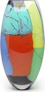 Vaso 50 MS Lascas Coloridas Murano Cristais Cadoro