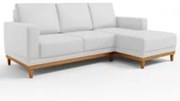 Sofá 3 Lugares 200cm Living Com Chaise Direito Sala de Estar Kayrós D0