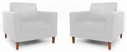 Conjunto 2 Poltrona Decorativa Gabriela Courino Branco
