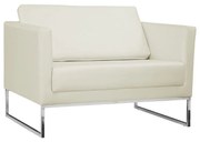Poltrona Decorativa Julia 106cm PU Sintético Bege Claro G15 - Gran Belo