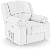 Poltrona do Papai Reclinável Melim Elétrica LED Sintético PU F FH1 - D'Rossi - Branco