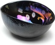 Bowl de Murano Preto Iridescente com Murinas Yalos