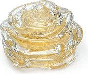 Peso Flor Rosa Transparente com Ouro Murano Cristais Cadoro