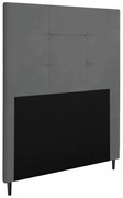 Cabeceira Luna Para Cama Box Solteiro 90 cm Suede M11 - D'Rossi - Cinza