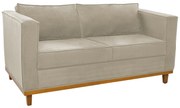 Sofá 2 Lugares Europa Suede Bege ADJ Decor