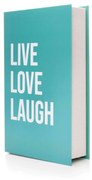 Livro Decorativo de Papel Verde "Live Love Laugh Verde" 27x17x5 Cm - D'Rossi