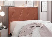 Cabeceira Cama Box Casal 140 cm Aquilla Veludo S04 - D'Rossi - Cobre