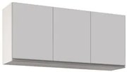 Armário Aéreo de Cozinha 120cm 3 Portas Virgínia Branco - Lumil
