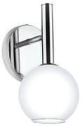 Arandela C/ Globo Ø12X13X23Cm Metal E Vidro 1 X G9 Globo Ø12Cm |Old Ar... (PRETO, FOSCO)