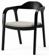 Cadeira Bugre Preto Assento Tec Bege Claro - 76917 Sun House