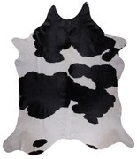 Tapete de Pele Bovina Natural Preto e Branco