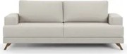 Sofá 2 Lugares 160cm Living Pés Curvos Santi D05 Boucle Creme - Mpozen