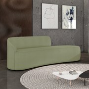 Sofá 4 Lugares Orgânico 220 cm Morgan Bouclê D03 - D'Rossi - Verde Pistache