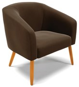 Cadeira Sala de Jantar Pé Palito Castanho Stella Suede D03 - D'Rossi - Marrom
