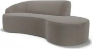 Sofá Living 2 Lugares 180cm Braço Esquerdo Mozart D06 Bouclê Bege Esc