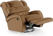 Poltrona do Papai Reclinável Kalie Glider Giratória Massagem FH9 PU Ca
