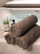 Jogo de toalha de banho 3 peças fio penteado 100% algodão - Grafite  Grafite