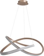 Pendente Led Metal Aluminio Champagne 84W 3000K Atenas