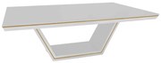 Mesa New LaVille Retangular M - Branco com Filete Dourado Soléil  Kleiner