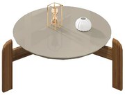 Mesa De Centro Lizz Off White/Cedro - Casa D Móveis