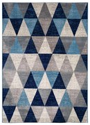 Tapete Decorativo Sala de Estar Hazard 250x380 Geométrico Azul/Bege G67 - Gran Belo