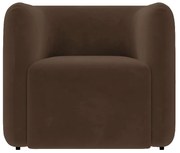 Poltrona Sala de Estar Decorativa Kit 2 Laguna Veludo K01 - D'Rossi - Marrom