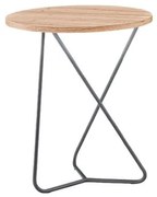 Mesa Lateral Cloe Tampo Cinamomo Base Cinza Fosco 54cm - 77373 Sun House