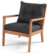 Poltrona Rio Estofado Preto 81cm - 60345 Sun House