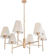 Lustre Tecido Aluminio Dourado Thomas