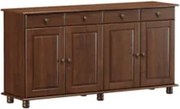 Balcão Buffet Sala de Jantar Rústico 168cm 4 Portas 4 Gavetas Rubia F0