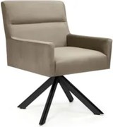 Poltrona Decorativa Giratória Base Eiffel Preto Angel Veludo C-68 Marr
