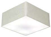Plafon Quadrado Md-3000 Cúpula em Tecido 12/25x25cm Rústico Cinza - Bivolt