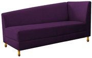 Recamier Valéria 140cm Lado Esquerdo Suede Roxo - ADJ Decor