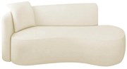 Divã Recamier Suíça Curvo Sala Recepção 150cm Ld Bouclé