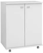 Balcão Cozinha 61cm com Rodízios BL3300 Branco - Tecno Mobili