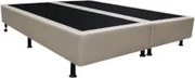 Base Box para Cama Casal King 192x203cm Bipartido Liz S05 Sintético Be