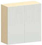 Armário de Cozinha 80cm 2 Portas Pierre Carvalho/Cinza L01 - Mpozenato