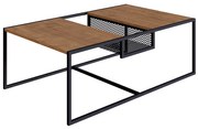 Mesa de Centro New 100 cm Vermont e Preto A05 - D'Rossi