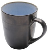 Caneca De Cerâmica Rustic Marrom E Azul 10x8cm 355ml 35396 Bon Gourmet