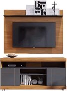 Rack Bancada Yara com Painel para TV até 47 Pol. Maia Noce Milano/Pret