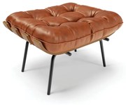 Puff Costela Corano Base Metálica Preto M11 - D'Rossi - Nozes
