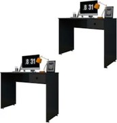 Kit 2 Mesas para Computador Notebook Escrivaninha 101cm Dubai L03 Pret