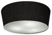 Plafon Cone Md-3003 Cúpula em Tecido 12/40x35cm Preto - Bivolt