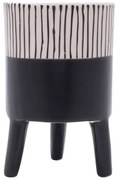 Cachepot Vaso Decorativo de Cerâmica Bright Colors Preto Grande
