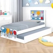 Cama Solteiro Infantil Com Auxiliar 188x88cm Balões K06 - Mpozenato