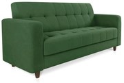 Sofá 03 Lugares Arezzo Suede Pés Chanfrado Tabaco D01 - D'Rossi - Verde