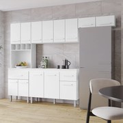 Cozinha Zínia Completa Balcão com Tampo MB1 300cm